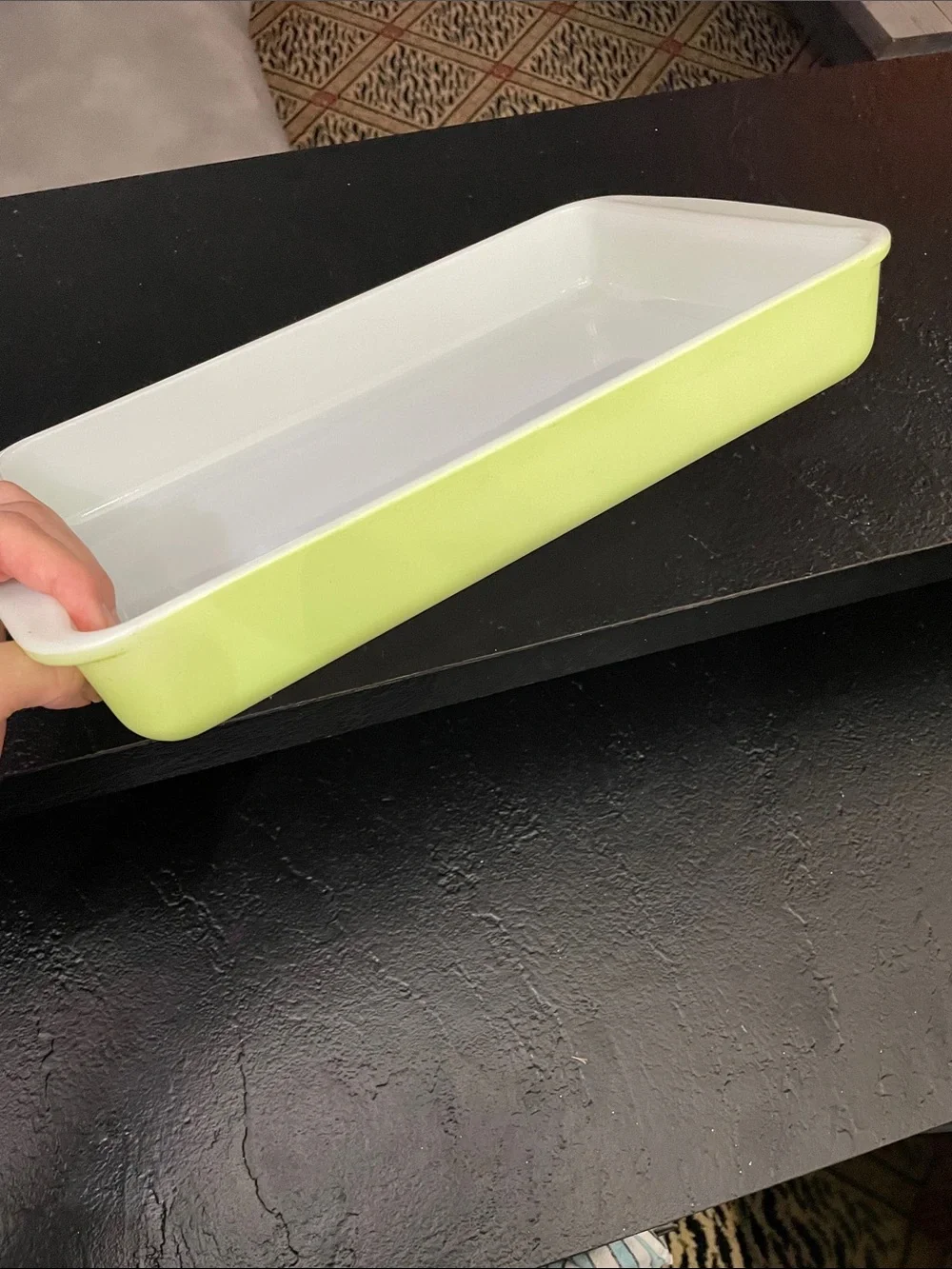 Pyrex Lime Green 2 Qt Ceramic Rectangular Baking Dish - Home Kitchen